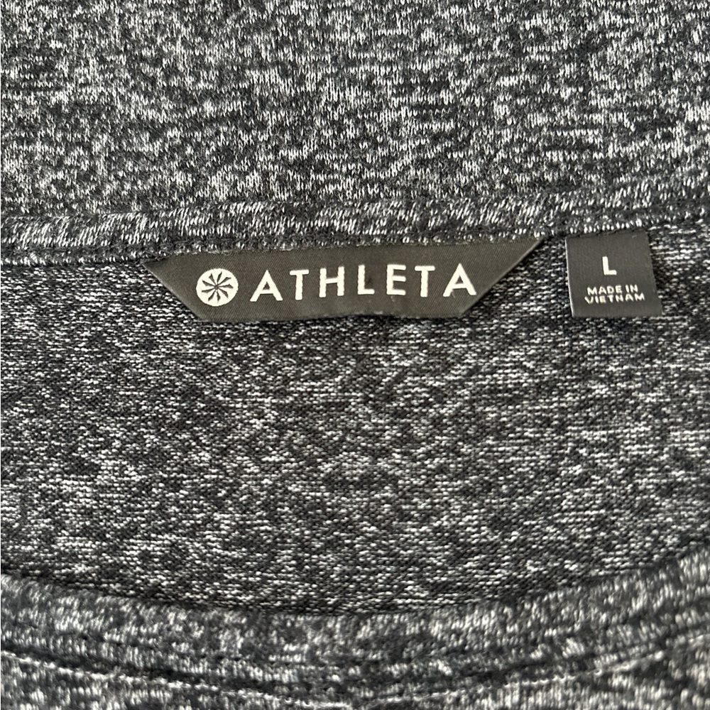 Athleta, Long Sleeve, Drop Shoulder, Size L, Black/White Muted, Like New - Picture 6 of 7